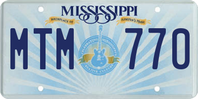 MS license plate MTM770
