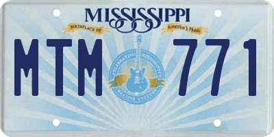 MS license plate MTM771