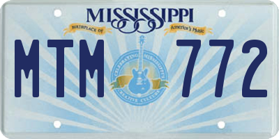 MS license plate MTM772