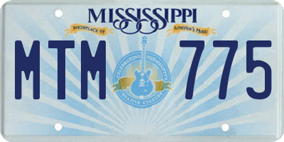 MS license plate MTM775