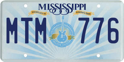 MS license plate MTM776