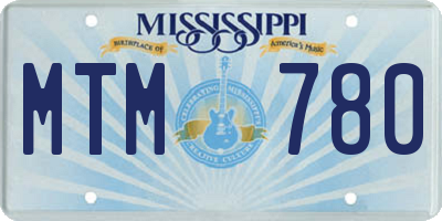 MS license plate MTM780