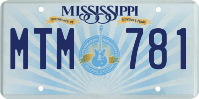 MS license plate MTM781