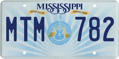 MS license plate MTM782