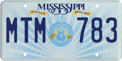 MS license plate MTM783