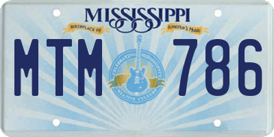 MS license plate MTM786