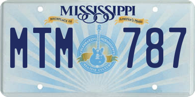 MS license plate MTM787