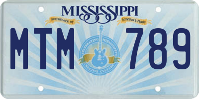 MS license plate MTM789