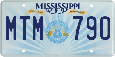 MS license plate MTM790