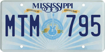 MS license plate MTM795