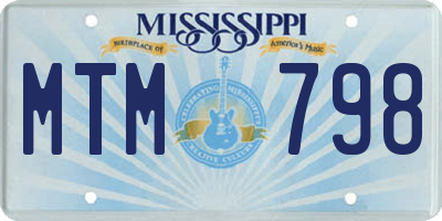 MS license plate MTM798