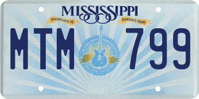 MS license plate MTM799