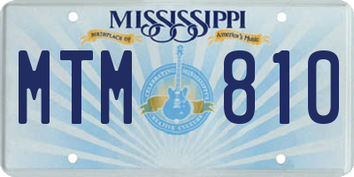 MS license plate MTM810