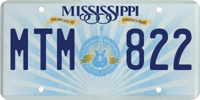 MS license plate MTM822