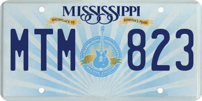 MS license plate MTM823