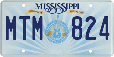MS license plate MTM824