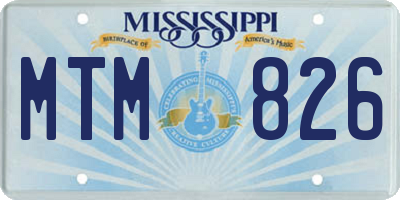 MS license plate MTM826