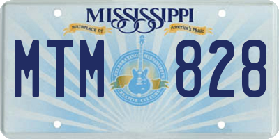 MS license plate MTM828