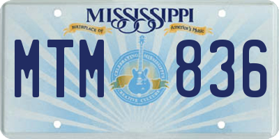 MS license plate MTM836