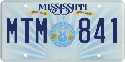 MS license plate MTM841