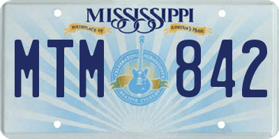 MS license plate MTM842