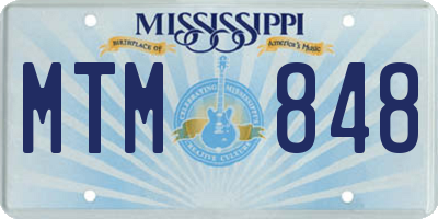 MS license plate MTM848