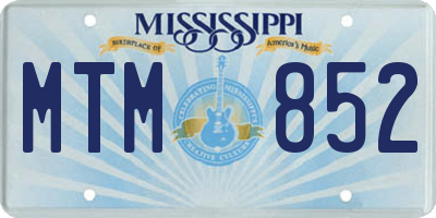 MS license plate MTM852