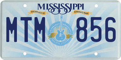 MS license plate MTM856