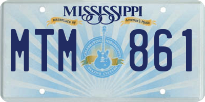 MS license plate MTM861