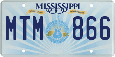 MS license plate MTM866