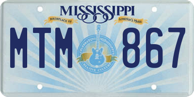 MS license plate MTM867