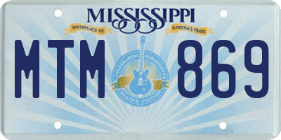 MS license plate MTM869