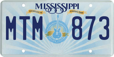 MS license plate MTM873
