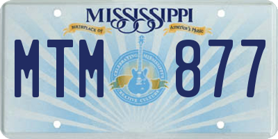 MS license plate MTM877