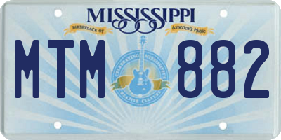 MS license plate MTM882