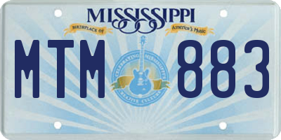 MS license plate MTM883