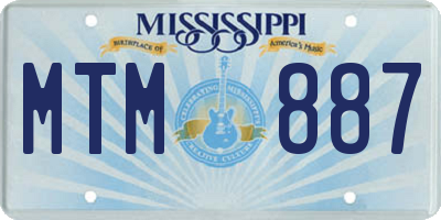 MS license plate MTM887