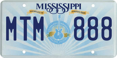 MS license plate MTM888