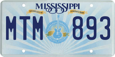 MS license plate MTM893