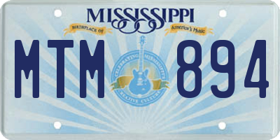 MS license plate MTM894
