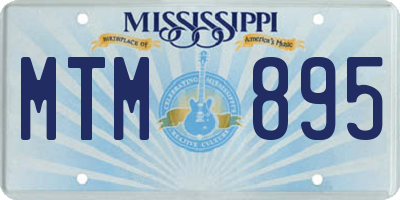 MS license plate MTM895