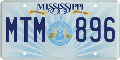 MS license plate MTM896