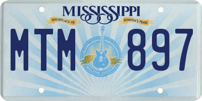 MS license plate MTM897