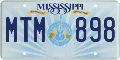 MS license plate MTM898