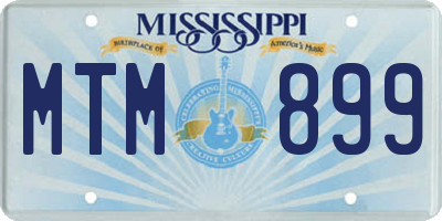 MS license plate MTM899