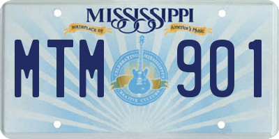 MS license plate MTM901