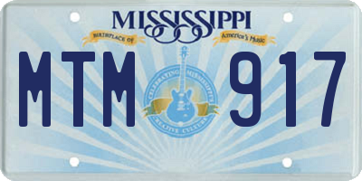 MS license plate MTM917
