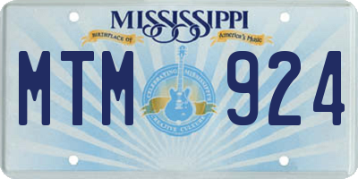 MS license plate MTM924