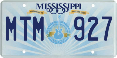 MS license plate MTM927