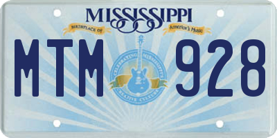 MS license plate MTM928